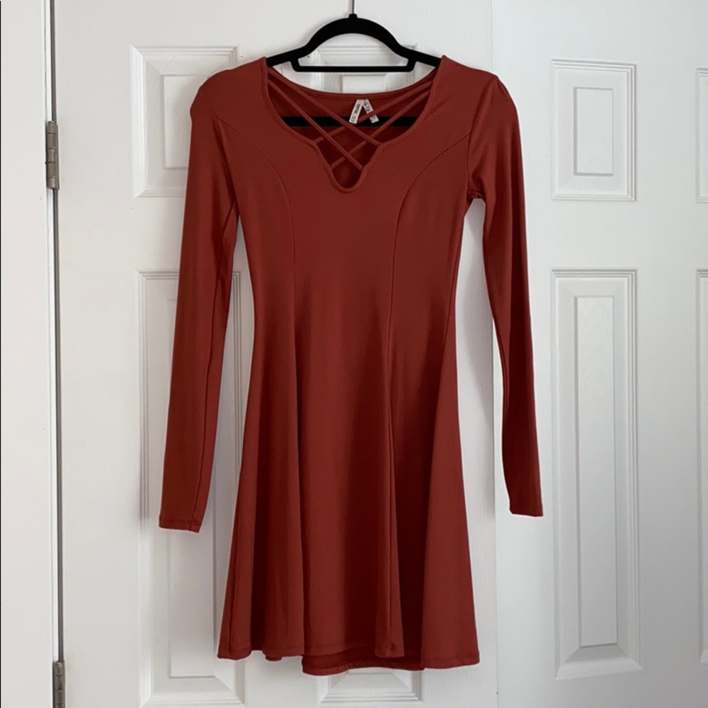 Mudd Flowy Dress with cross chest